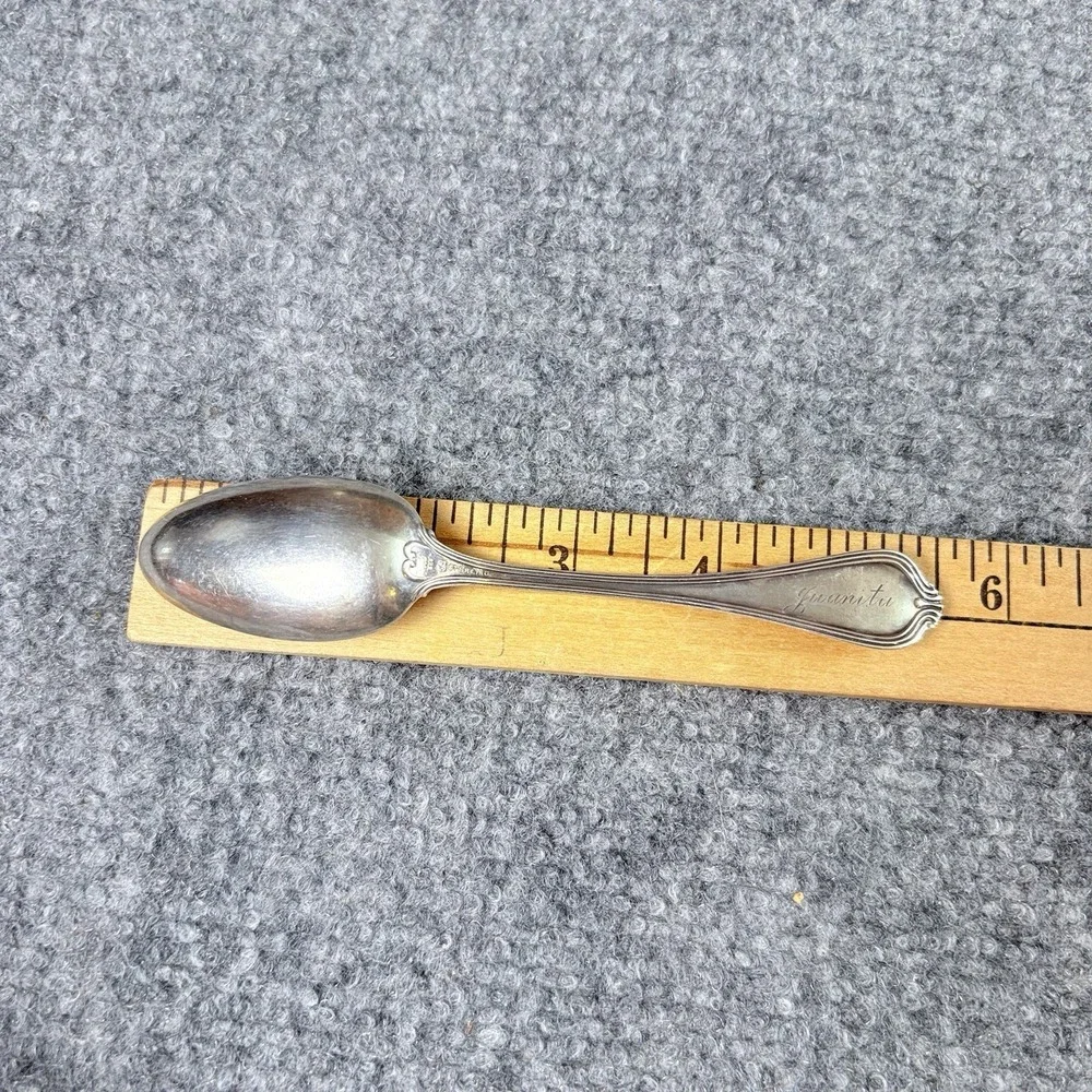 Towle Paul Revere Sterling Silver Coffee Spoon Juanita Engrave Back 1906 Pattern